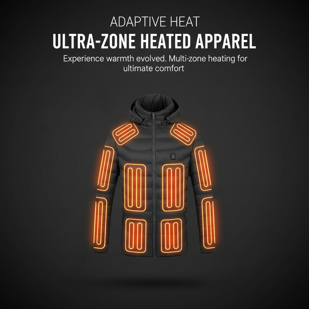 Ultra-zone heated jacket with white text